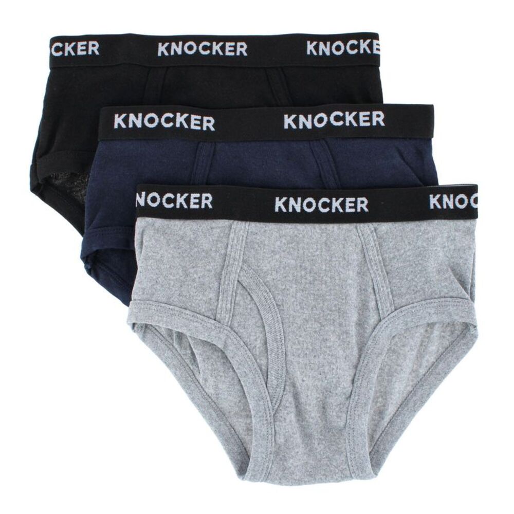 Knocker Boy's Cotton Band Briefs (3 Pack)
